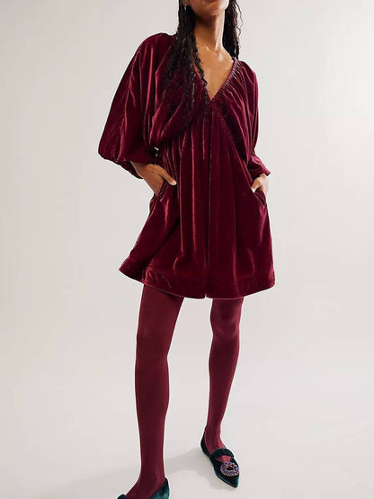 Portia Velvet Stylish Mini Dress