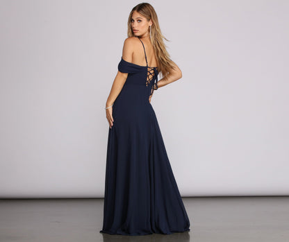 Cosybreezee - Arianne Lattice Back Chiffon Gown