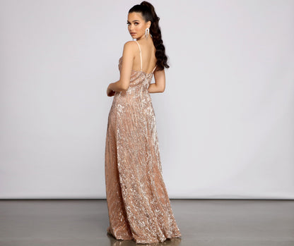 Cosybreezee - Blair Sequin Wrap Front Formal Dress