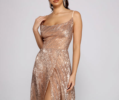 Cosybreezee - Blair Sequin Wrap Front Formal Dress