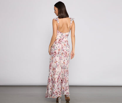 Cosybreezee - Ava Formal Floral Pleated Dress