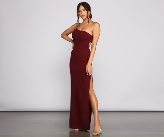 Alice Formal One Shoulder Crepe Dress - Lady Occasions