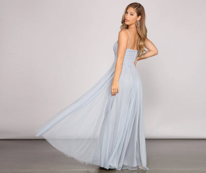 Cosybreezee - Aviva Formal A-Line High Slit Dress