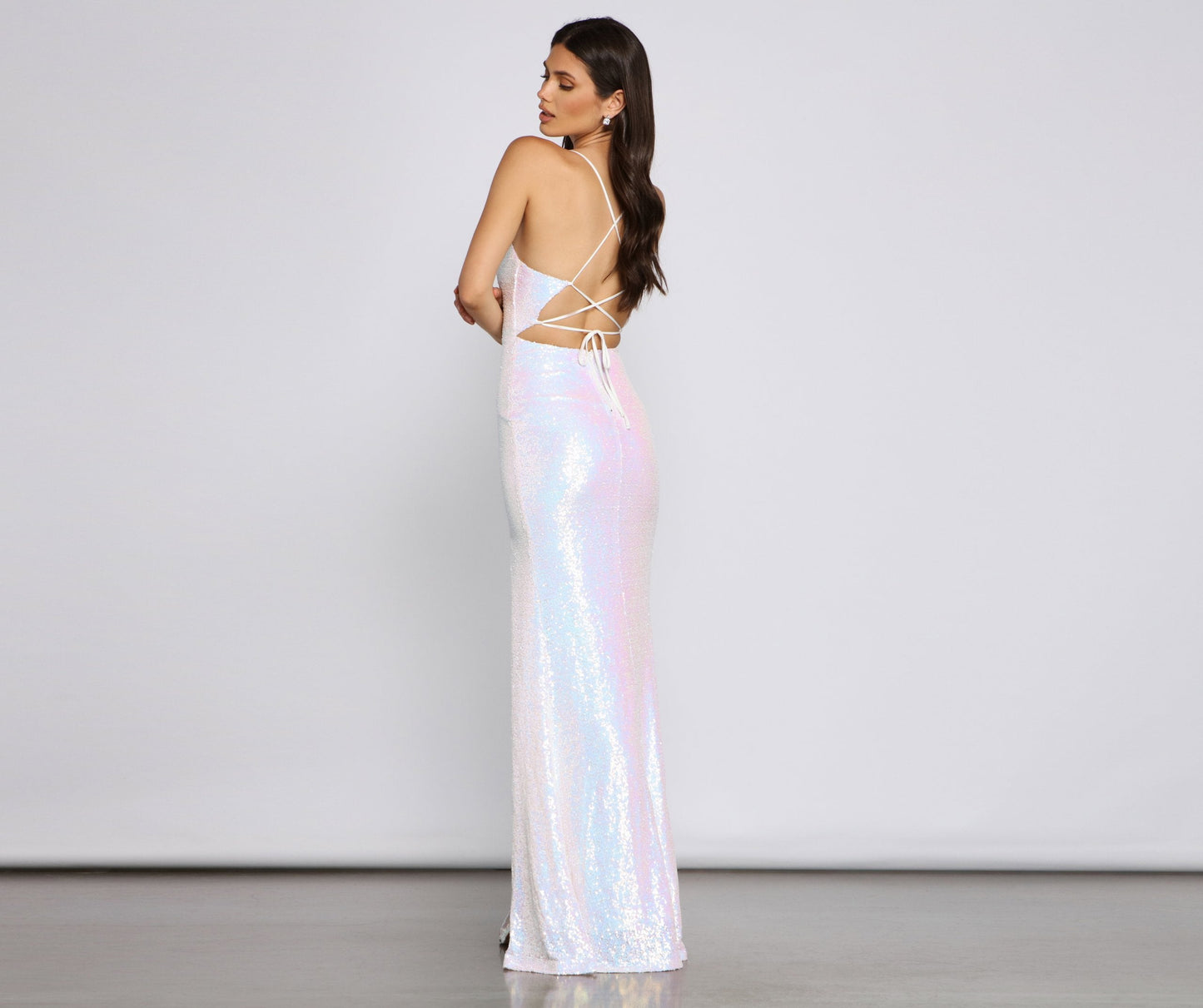 Cosybreezee - Brenna High-Slit Sequin Mermaid Dress