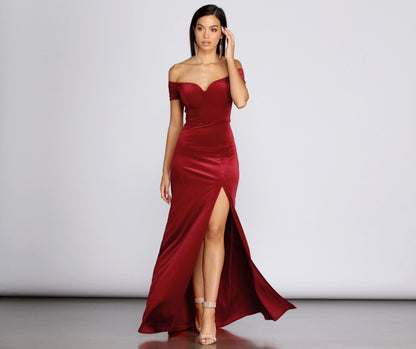 Shania Formal Stylish Velvet Sweetheart Dress