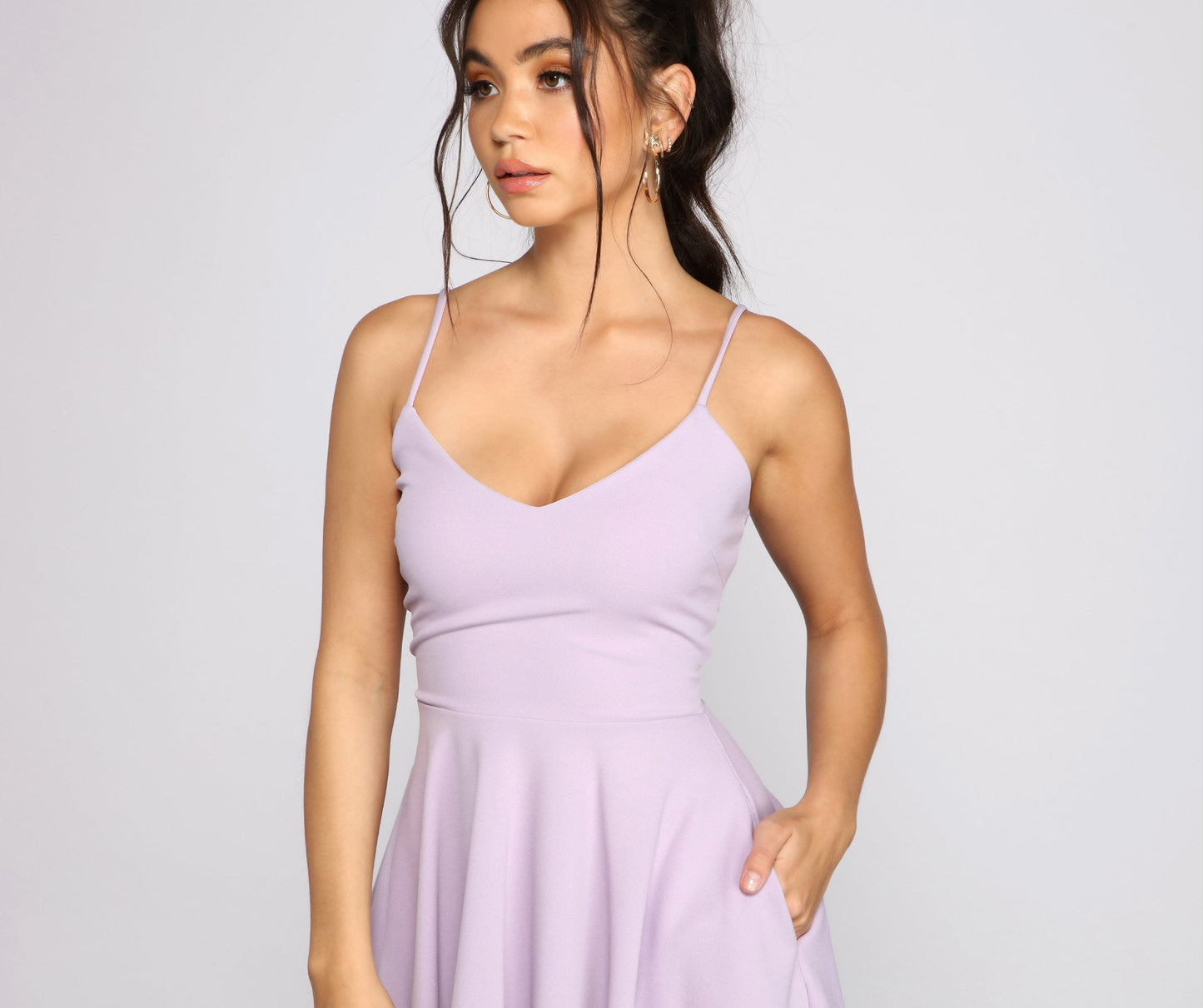 Twirl Around Stylish Ponte Skater Dress