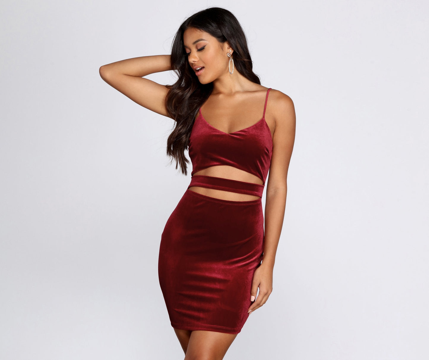 Visions Of Stylish Velvet Mini Dress