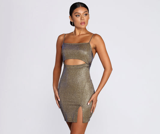 Party With Me Glitter Mini Dress - Lady Occasions