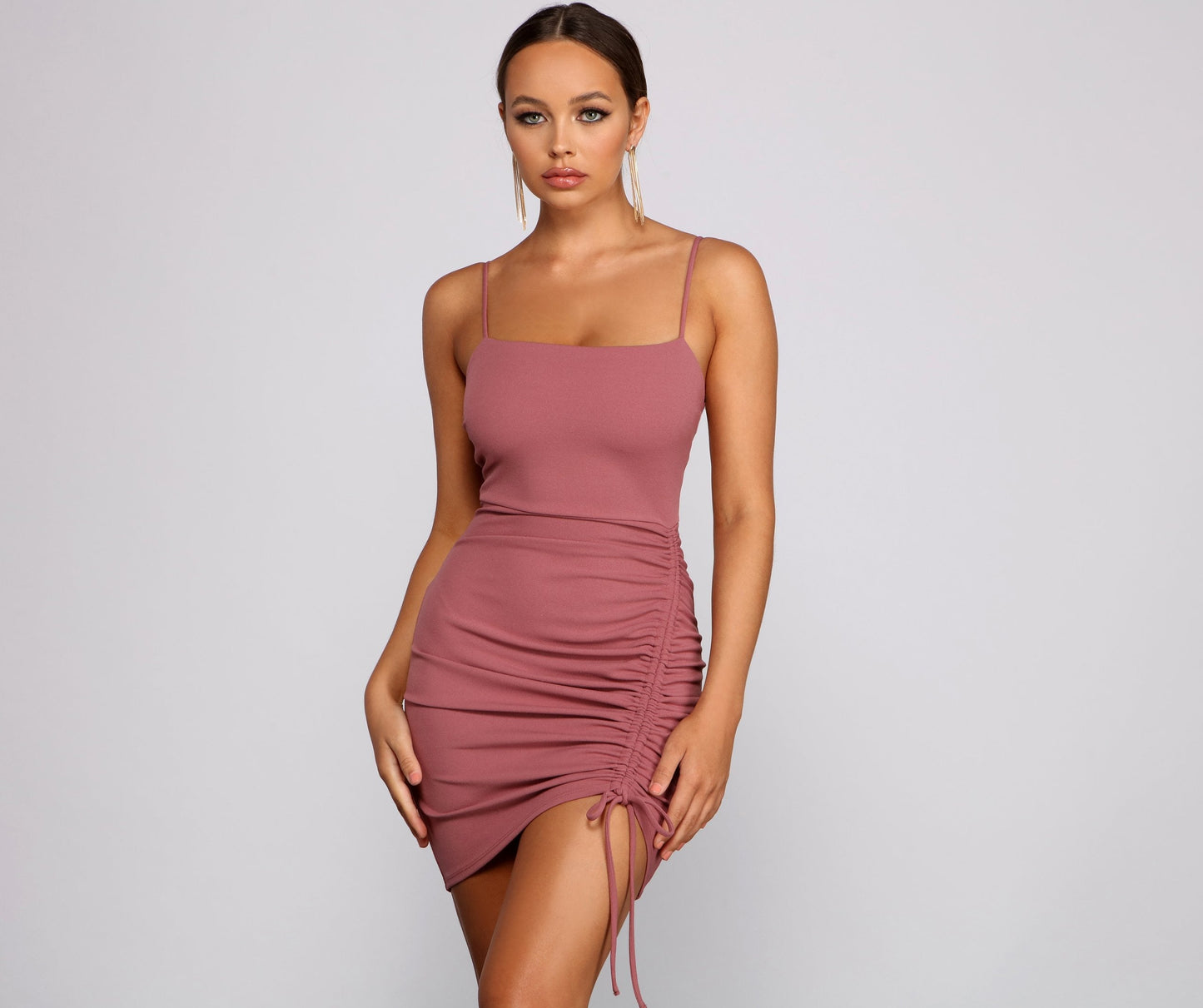 Ready To Stylish Ruche Mini Dress