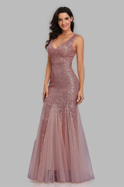 Adeline Sparkly Stylish Sequin Fishtail Gown