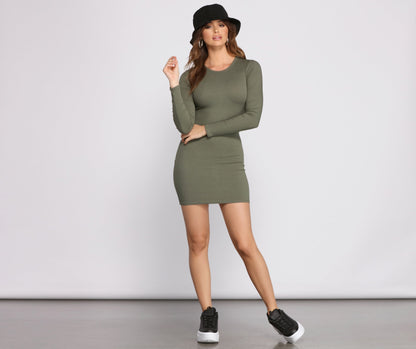 Simply Perfect Stylish Knit Mini Dress