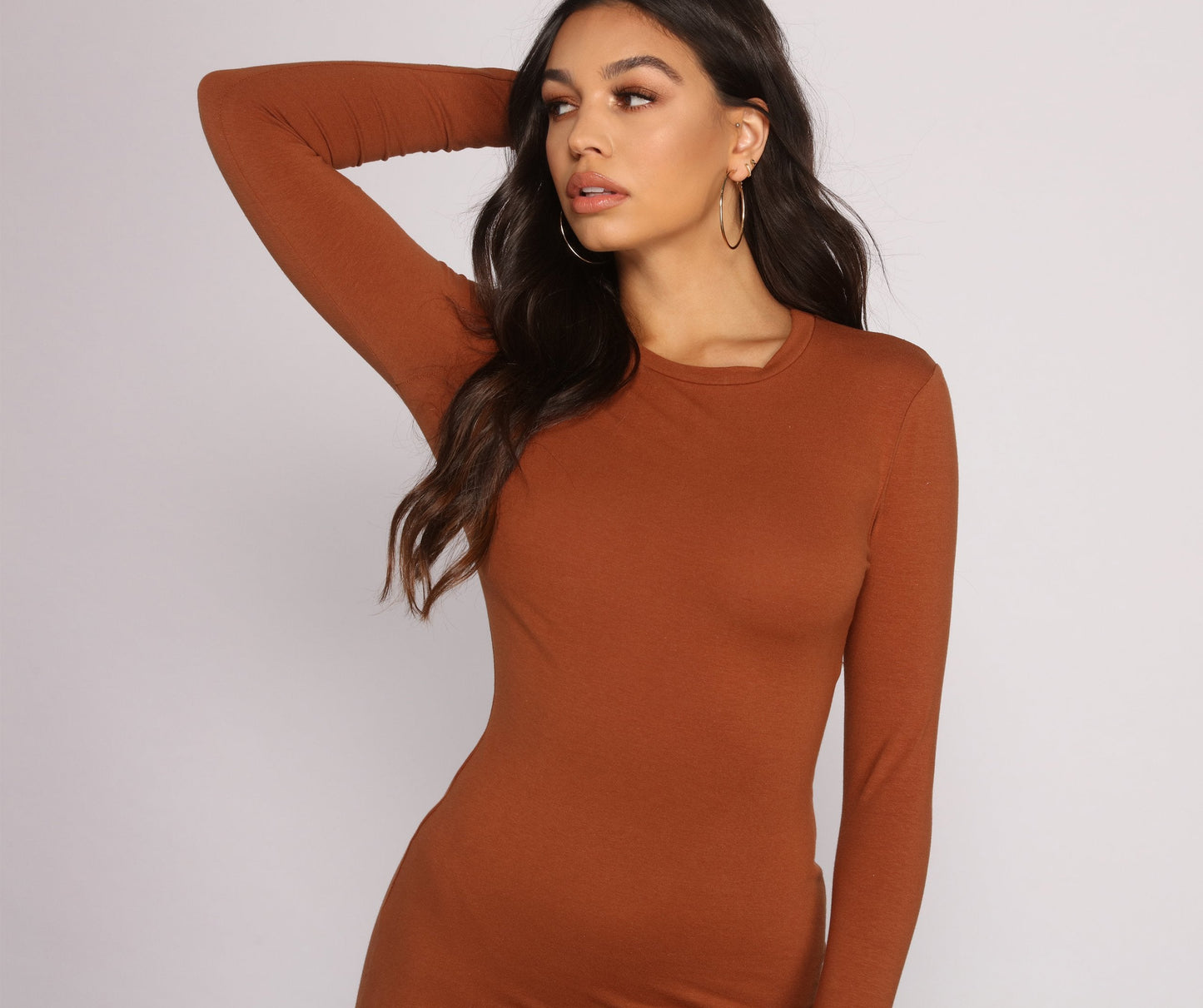 Cosybreezee - Charming Knit Mini Dress