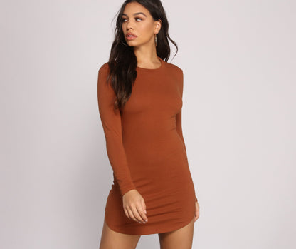 Cosybreezee - Charming Knit Mini Dress