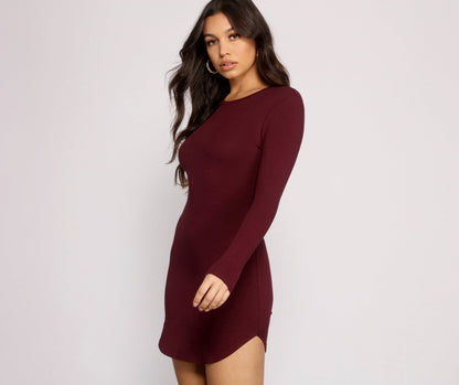 Back to Basics Knit Mini Dress - Lady Occasions