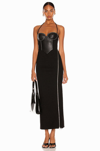 Black Halter Stylish Maxi Dress