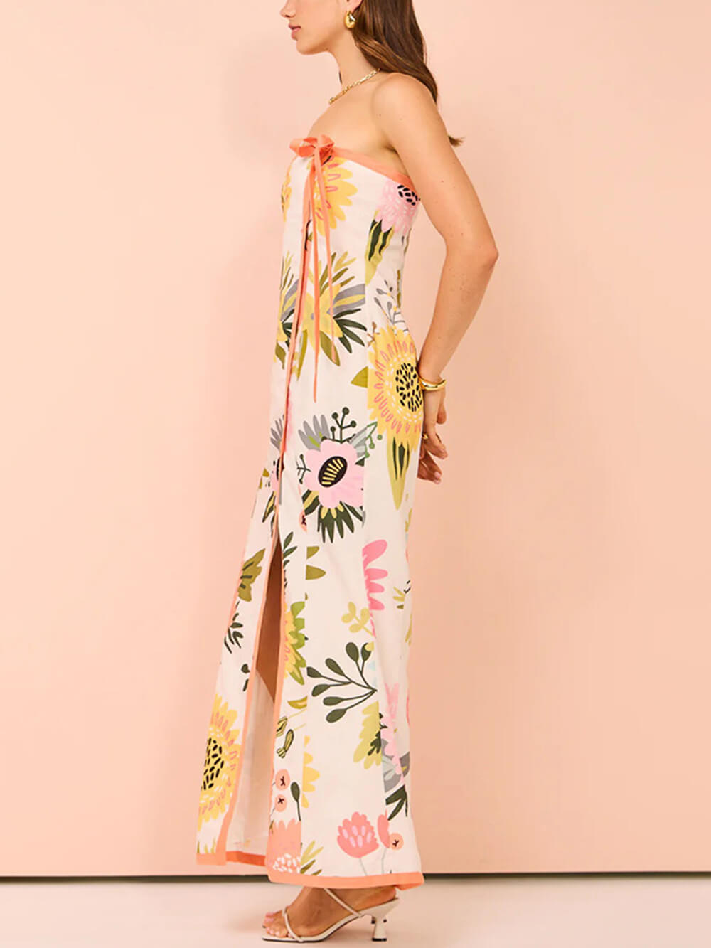 Summer Sexy Split Charming Wrap Printed Dresses