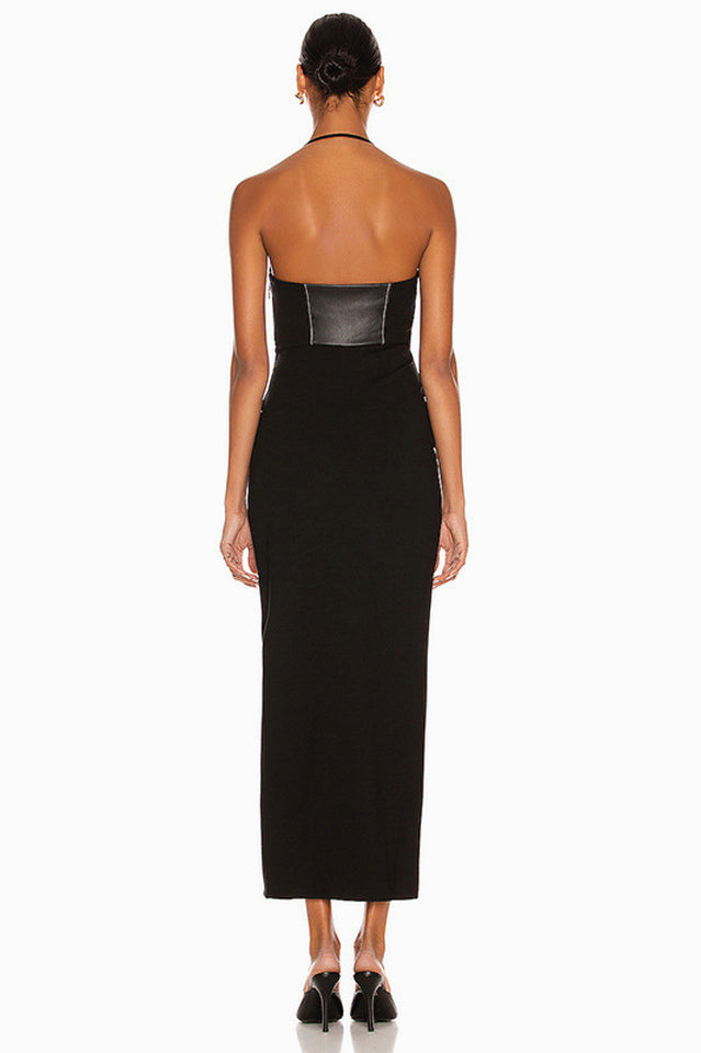 Black Halter Stylish Maxi Dress