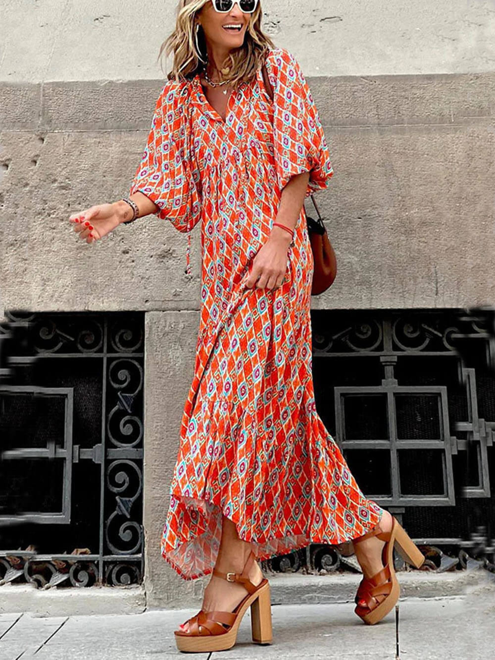 Bohemian Printed Stylish Maxi Dress