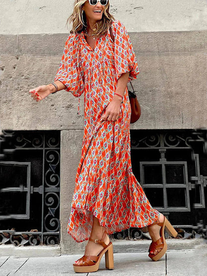 Bohemian Printed Stylish Maxi Dress