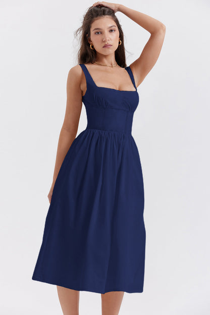 Mandy Summer Backless Midi Dress