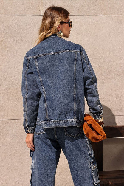 Vintage Classic Collared Denim Jacket