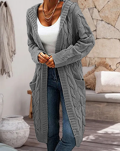 Solid Long Color Cardigan