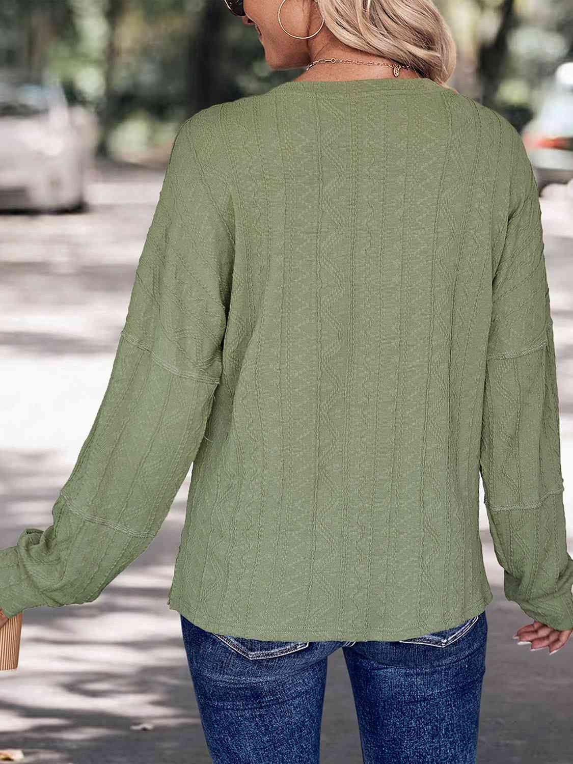 Round T-Shirt Neck with Half-Button