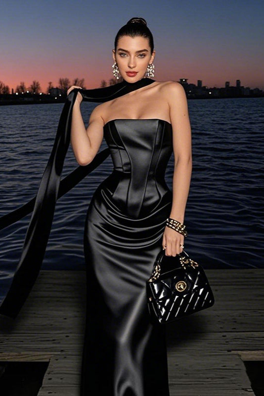 Slimming Square Neck Waist-Cinched Party  Dress