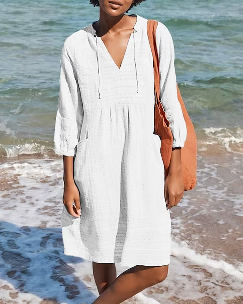 Solid Resort Pocket Dress