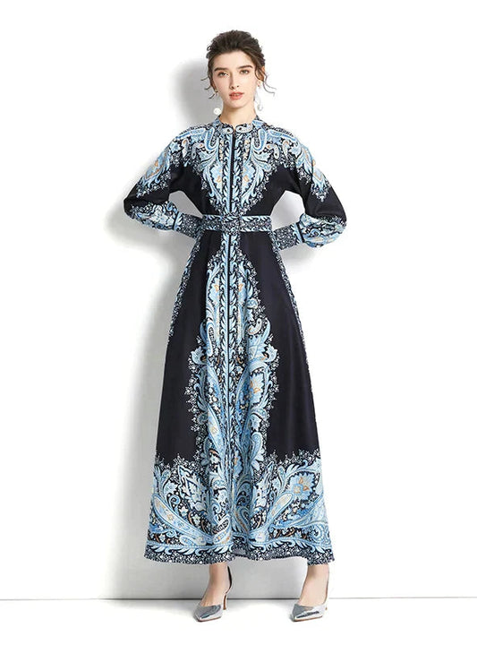 Arm Long Patterned with Gown Belt