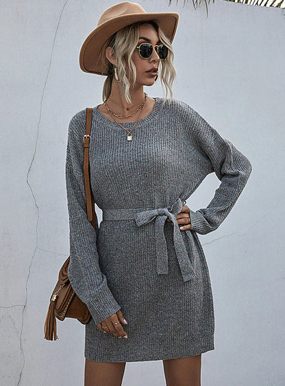 Tie-Up Loose Sweater Dress