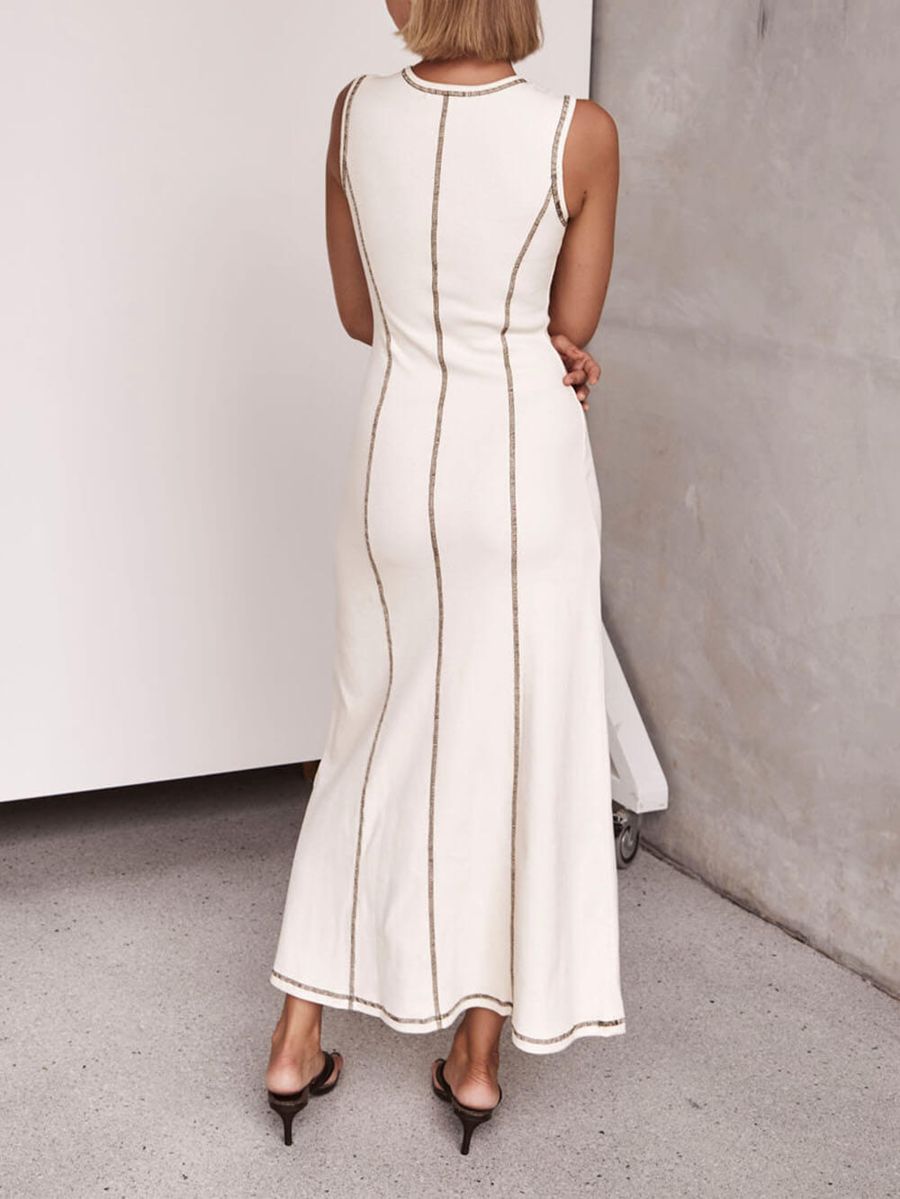 Special Ribbed Stylish Midi Dress