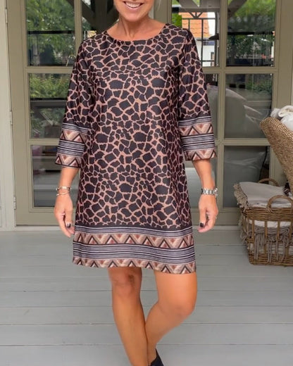 Vintage Leopard Print Dress