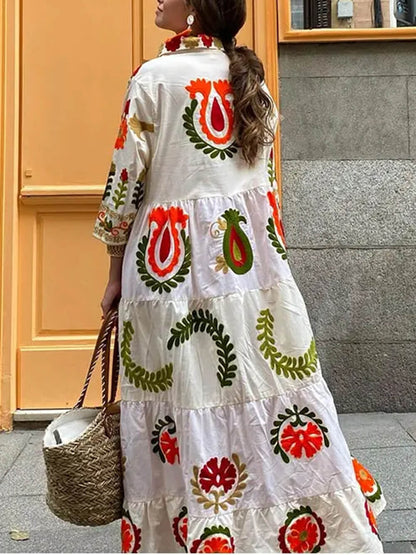 Bohemian Loose Stylish Print Dress