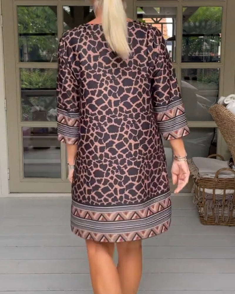 Vintage Leopard Print Dress