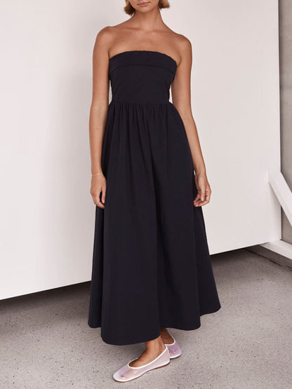 Resort Style Tulare Charming Strapless Midi Dress