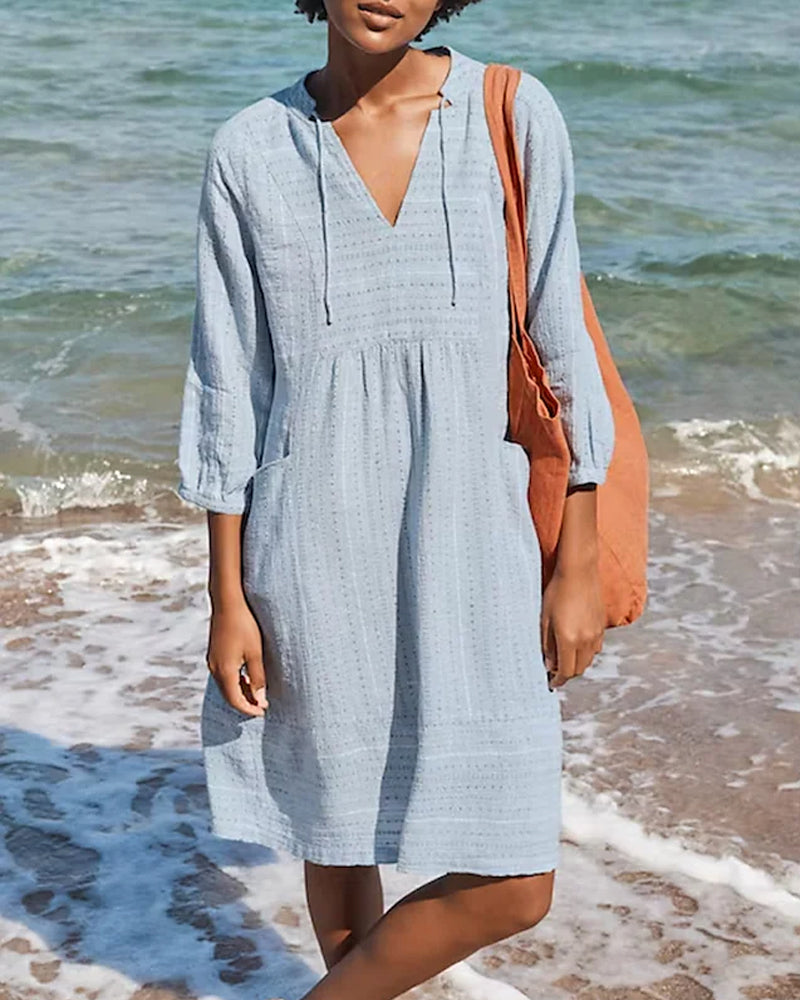 Solid Resort Pocket Dress