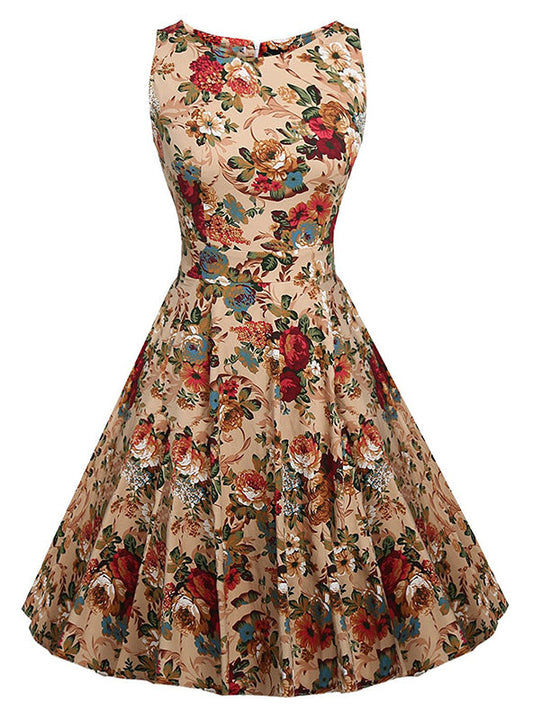 Rockabilly Party Elegant Gown Vintage - with Belt Dresses