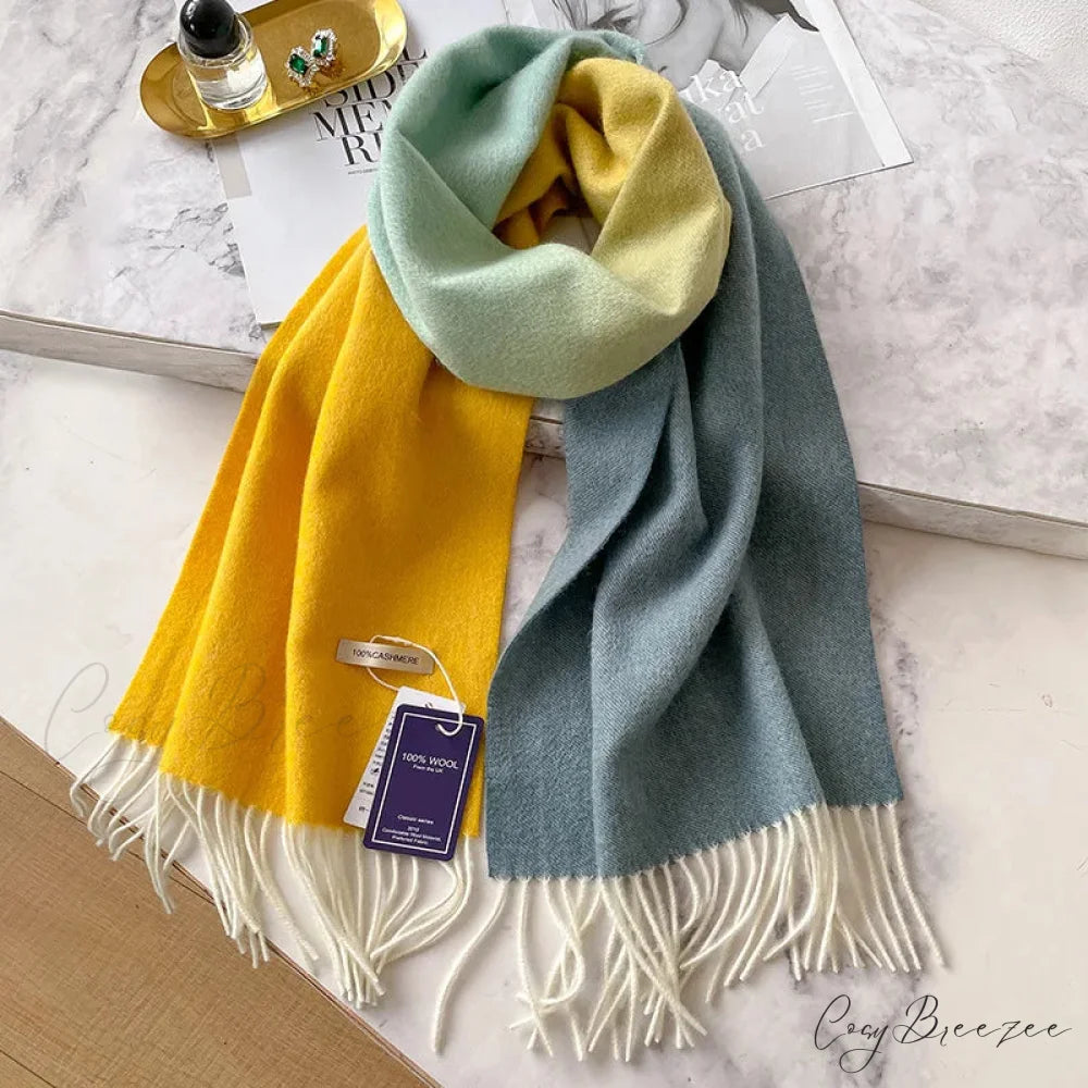 100% Cashmere Winter Pashmina Wool Scarf Multi Color2 scarf-241228