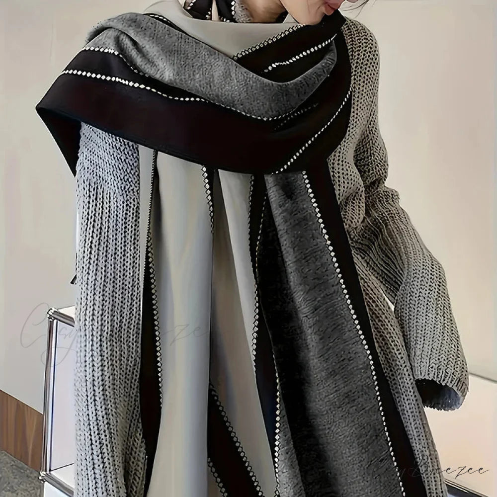 100% Cotton Fashion Cashmere Scarf black