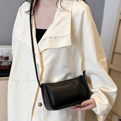 100% Real Cowhide Leather Crossbody Bag shoulder-250126