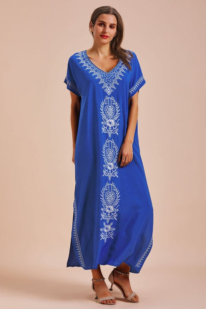 Boho Print Stylish Slit Dress