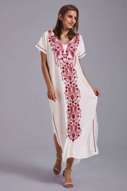 Boho Print Stylish Slit Dress