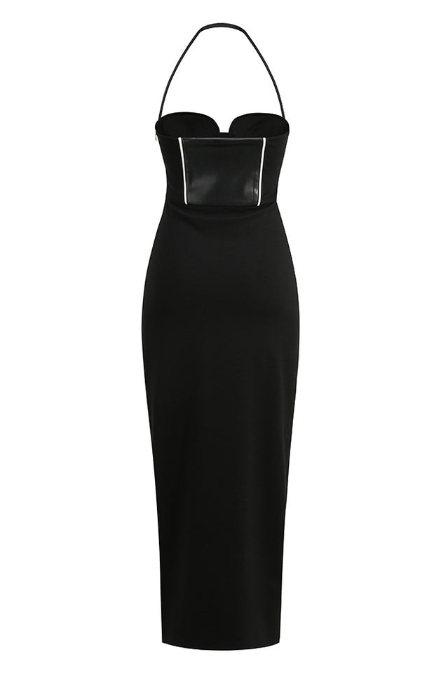 Black Halter Stylish Maxi Dress