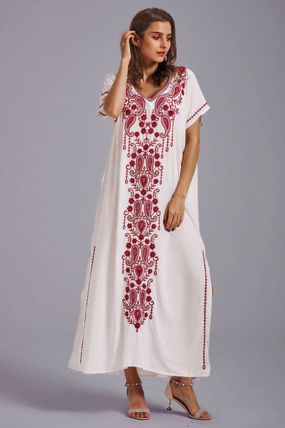 Boho Print Stylish Slit Dress