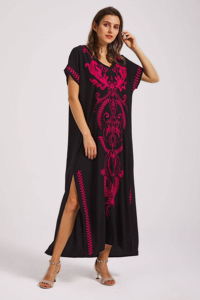 Boho Print Stylish Slit Dress