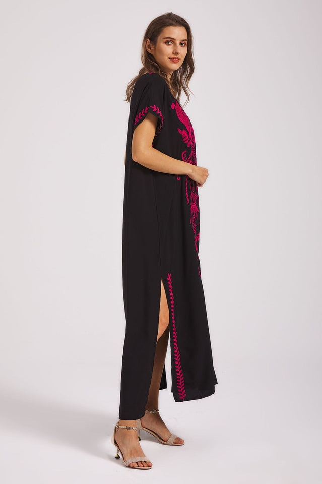 Boho Print Stylish Slit Dress