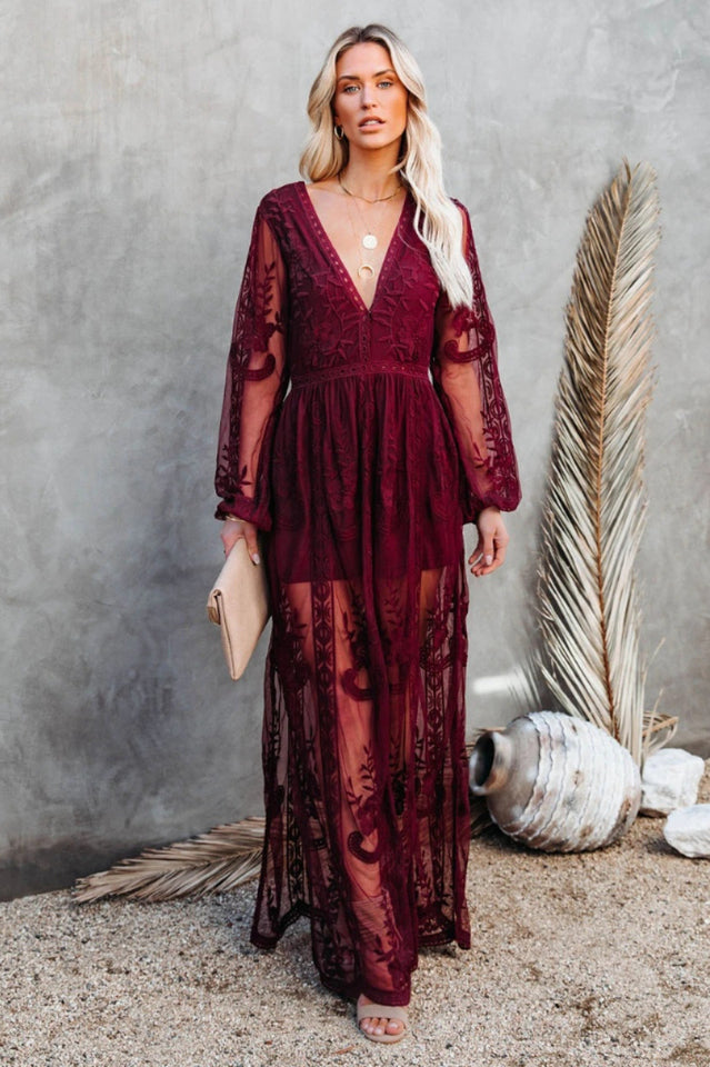 Boho Lace Stylish Maxi Dress