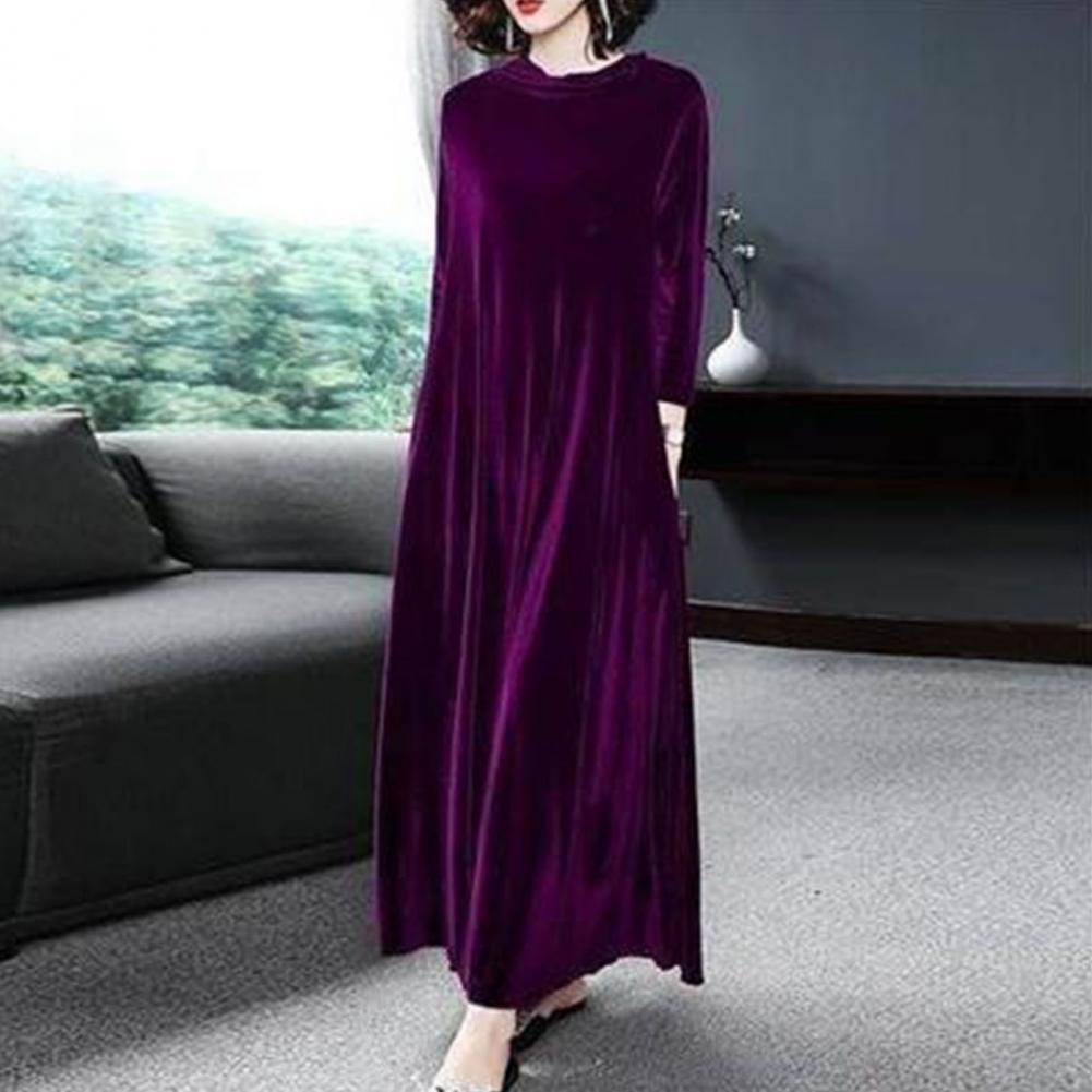 Velvet long sleeve dress