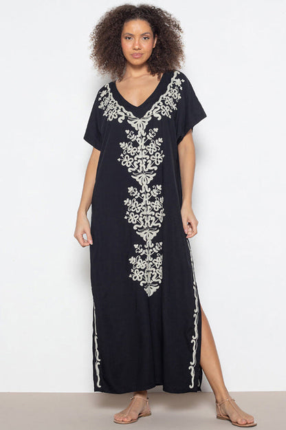 Boho Print Stylish Slit Dress